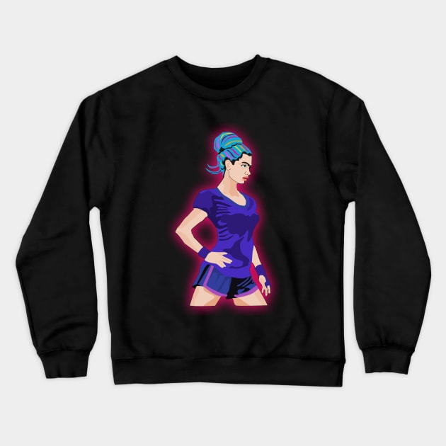 Women Soccer Crewneck Sweatshirt by Womens Art Store